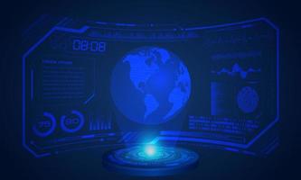 Modern HUD Technology Screen Background vector