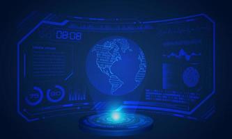 Modern HUD Technology Screen Background vector