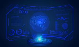 Modern HUD Technology Screen Background vector