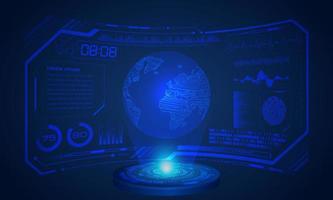 Modern HUD Technology Screen Background vector
