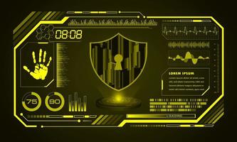 Modern HUD Technology Screen Background vector