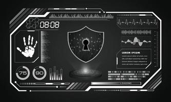 Modern HUD Technology Screen Background vector