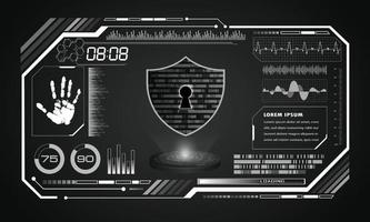Modern HUD Technology Screen Background vector