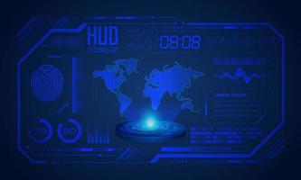 Modern HUD Technology Screen Background vector