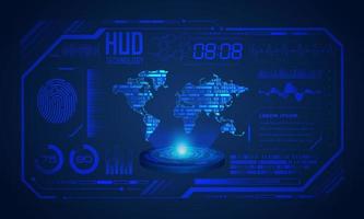 Modern HUD Technology Screen Background vector