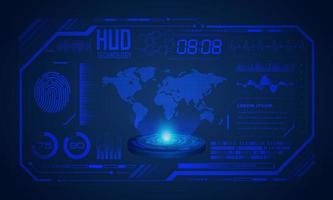 Modern HUD Technology Screen Background vector