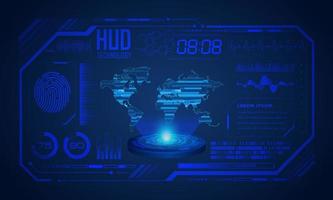 Modern HUD Technology Screen Background vector