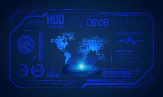 Modern HUD Technology Screen Background vector
