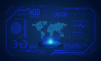 Modern HUD Technology Screen Background vector