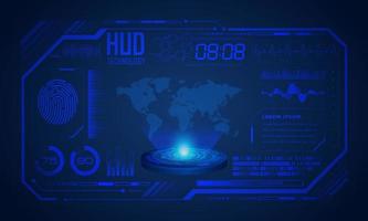 Modern HUD Technology Screen Background vector