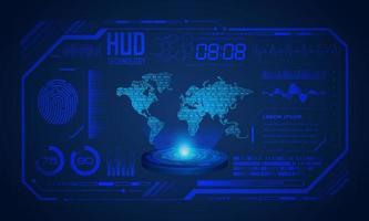 Modern HUD Technology Screen Background vector