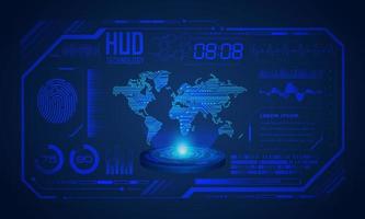 Modern HUD Technology Screen Background vector