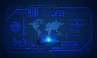 Modern HUD Technology Screen Background vector