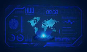 Modern HUD Technology Screen Background vector