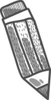 Drawing of a pencil, illustration, vector on white background.