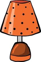 Orange table lamp ,illustration,vector on white background vector