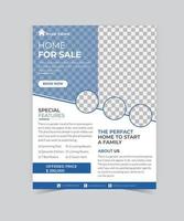 Template vector design for Brochure, AnnualReport, Magazine, Poster, Corporate Presentation, Portfolio, Flyer, infographic, layout modern with blue color size A4, Front and back, Easy to use and edit.