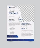 Template vector design for Brochure, AnnualReport, Magazine, Poster, Corporate Presentation, Portfolio, Flyer, infographic, layout modern with blue color size A4, Front and back, Easy to use and edit.
