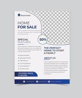 Template vector design for Brochure, AnnualReport, Magazine, Poster, Corporate Presentation, Portfolio, Flyer, infographic, layout modern with blue color size A4, Front and back, Easy to use and edit.