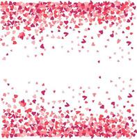marco de corazón para el día de san valentín. fondo de amor abstracto para el diseño de la tarjeta de felicitación del día de San Valentín. marco de corazones rojos y rosas vector