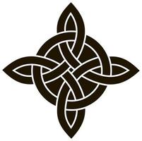 nudo celta medieval. adorno de nudos celtas e irlandeses. símbolo celta, icono de vector de forma de nudo sin fin, símbolo de unidad de espíritu infinito, gráfico de símbolo tribal de círculo pagano aislado
