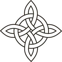 Medieval Celtic knot. Celtic, Irish knots ornament. Celtic symbol, endless knot shape vector icon, infinite spirit unity symbol, pagan circle tribal symbol graphic isolated