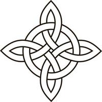 Medieval Celtic knot. Celtic, Irish knots ornament. Celtic symbol, endless knot shape vector icon, infinite spirit unity symbol, pagan circle tribal symbol graphic isolated