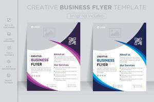 Professional modern webinar agency and corporate business flyer or brochure template design vector