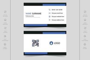 Colorful creative modern luxury horizontal professional minimal company business card design vector