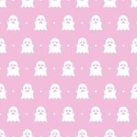Ghost seamless pattern. Cute style background. Ghost cartoon character. Vector illustration
