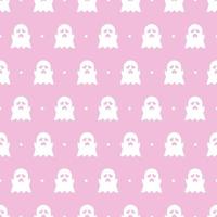 Ghost seamless pattern. Cute style background. Ghost cartoon character. Vector illustration