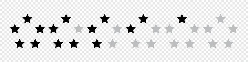 Star icon. Star in circle. 5 stars rating. Set of five stars. Star set vector icon. Feedback concept. Vector illustration