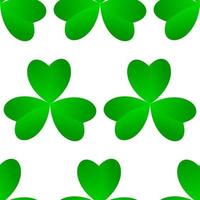 Green clover leaves seamless pattern. Minimal vector background. Clover sign symbol pattern. Vector illustration