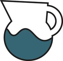 Jug of milk, illustration, vector on a white background.