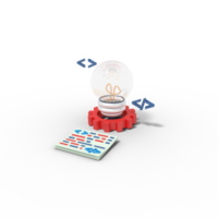 3d illustration of good coding ideas png