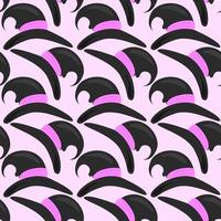 Halloween hat, seamless pattern on violet background. vector