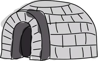 Igloo, illustration, vector on white background.