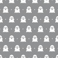 Ghost seamless pattern. Cute style background. Ghost cartoon character. Vector illustration