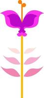 Pink flower, illustration, vector on white background.