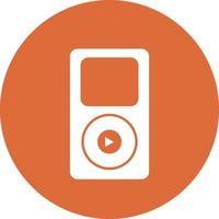 White mp3 player, illustration, vector on white background.