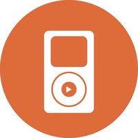 White mp3 player, illustration, vector on white background.