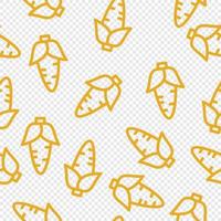 Seamless pattern with corns. Vegetable summer pattern. Colorful bright vegetable seamless pattern. Vector illustration