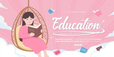 Education day concept Illustration vector