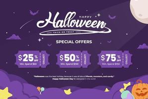 Happy Halloween day sale concept illustration vector
