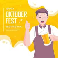 ilustración del concepto de oktoberfest vector