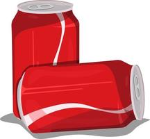 Soda can, illustration, vector on white background