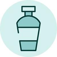 Self care shampoo, illustration, vector on a white background.