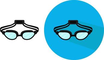 Swimming goggles ,illustration, vector on white background.