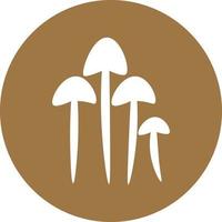 Enoki mushrooms, icon illustration, vector on white background