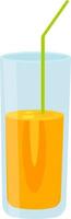 Orange juice ,illustration, vector on white background.